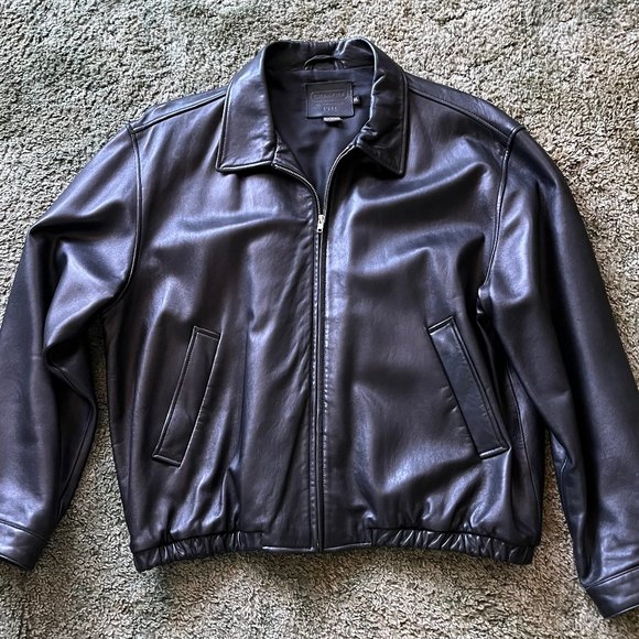 Vintage Coach Leather Jacket 1941 Black XL
